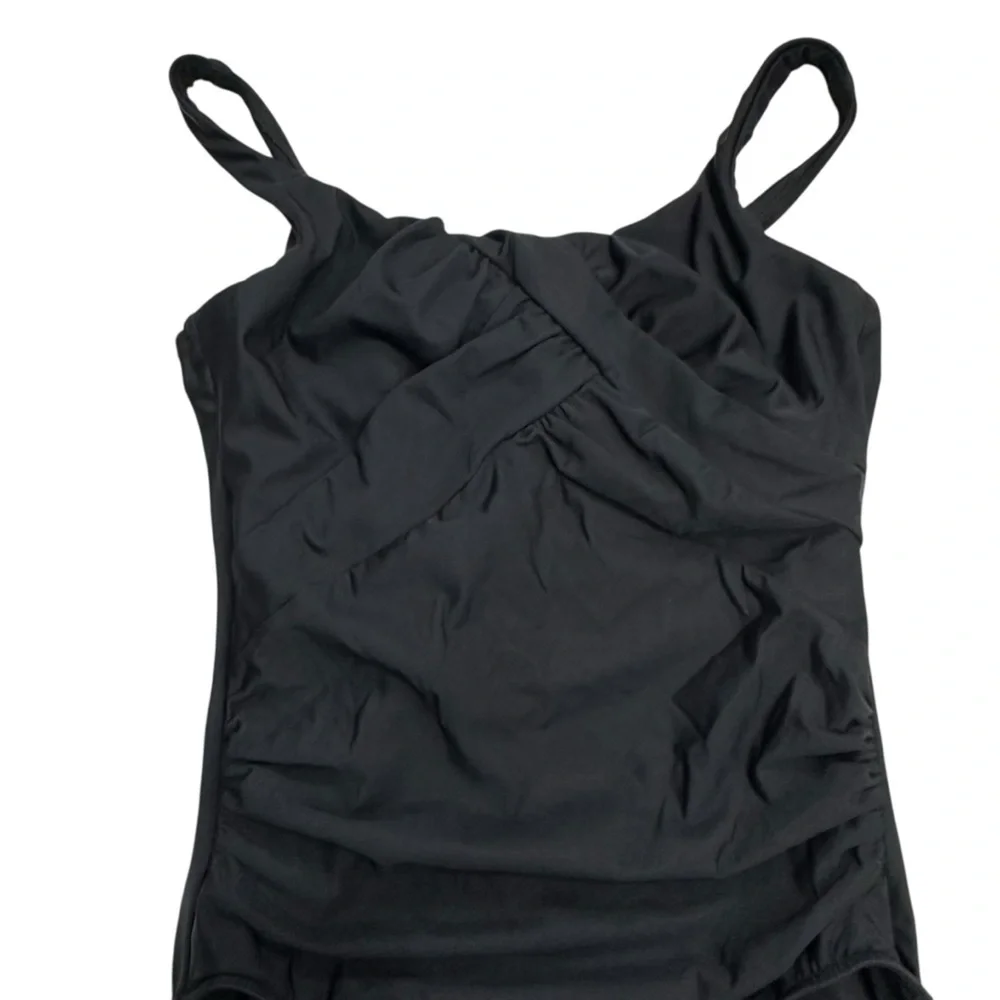 Lands End Black One Piece Swimsuit